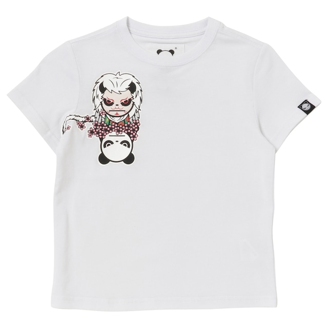 送料無料 【HIPANDA ハイパンダ】キッズ Tシャツ【日本限定】KID'S KABUKI HIPANDA PRINTED SHORT SLEEVED T-SHIRT / WHITE・BLACK