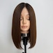 3Dウィッグ 未カット 35cm アッシュブラウン系(プリン加工)