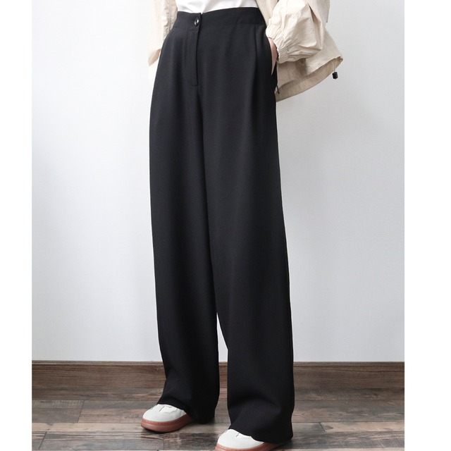 ワイドストレートスラックスパンツ　m0035