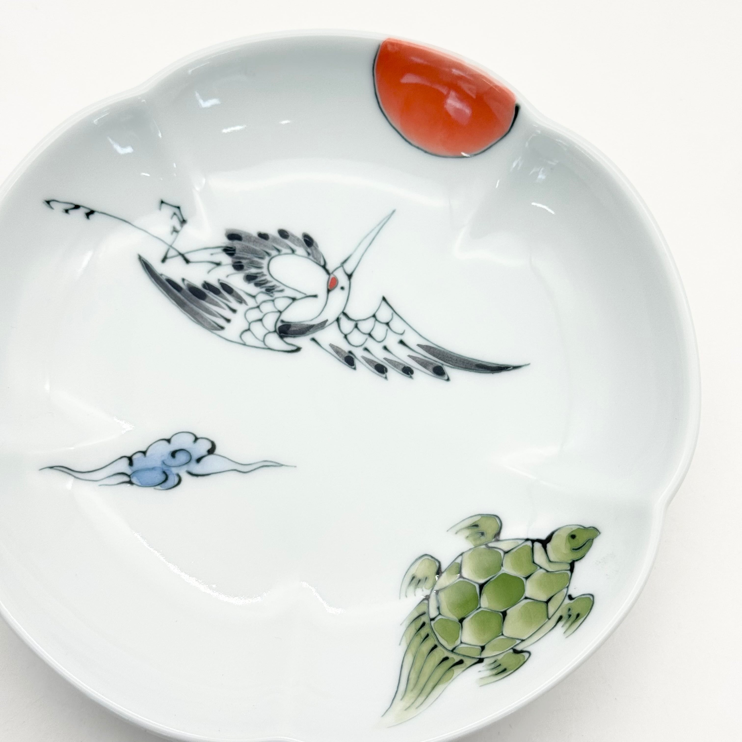 鶴亀 花形皿 小 | 24to3［西富陶磁器オンラインストア 有田焼・波佐見焼］