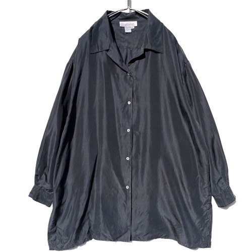 [SILHOUETTERS] Vintage Big Silhouette Silk Shirt [1990s-] Vintage Silk Shirt