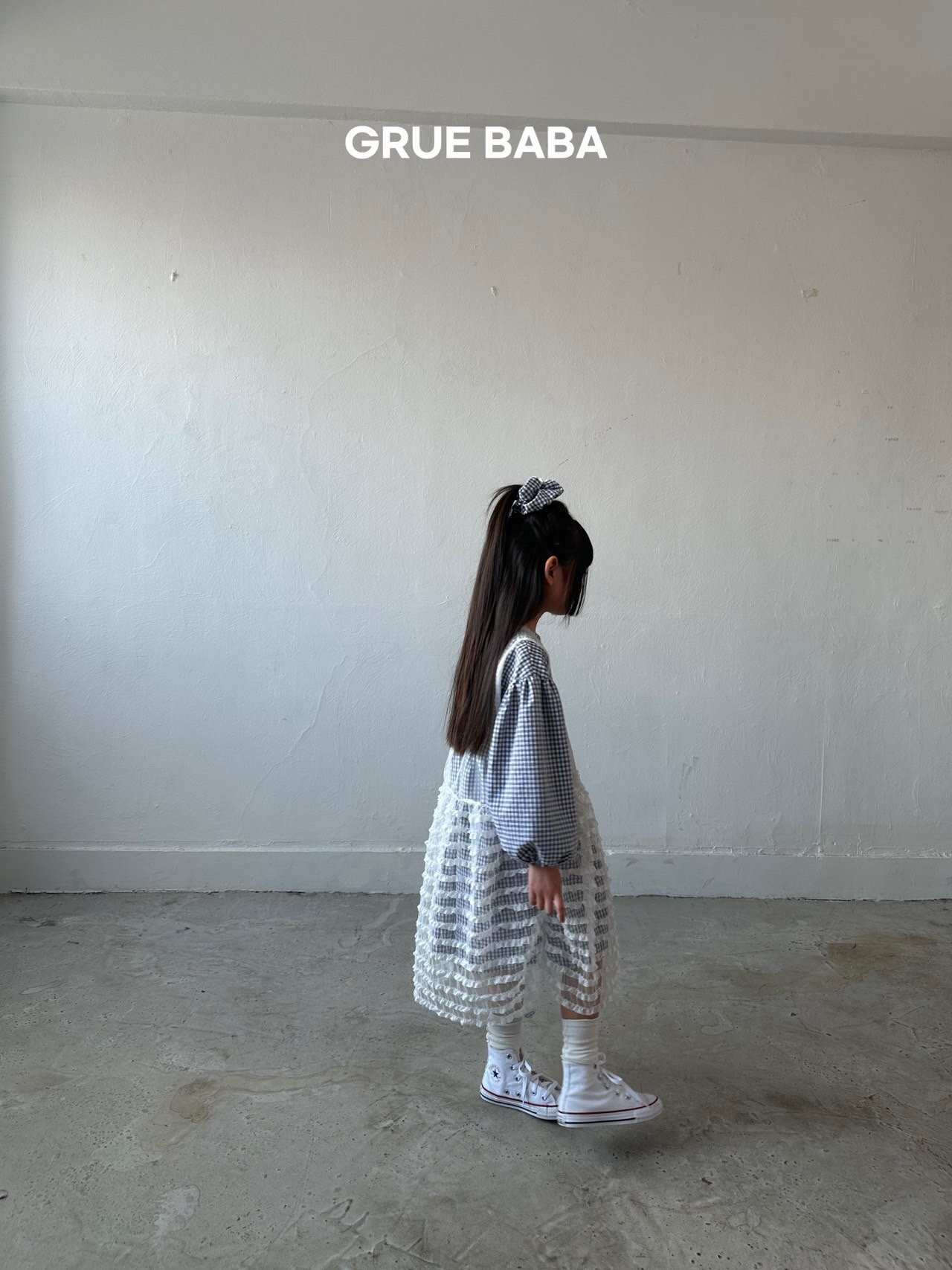 即納【105-115cm】ストライプレースワンピース - 9