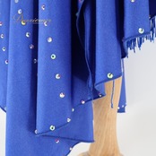 社交ダンス 衣装 ラテン ドレス ワンピース ラテンドレス 青 ブルー系 フリンジ デモ 競技 ダンス パーティ 発表会 おしゃれ デザイン 揺れる デモ用 競技衣装 発表会衣装 ステージ衣装 ラテンダンス ダンスウェア 競技用衣装 パーティードレス フリンジドレス レディース