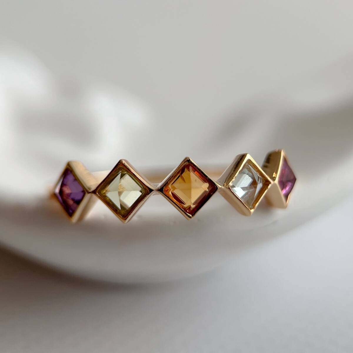 ひし形マルチカラーリング　silver925