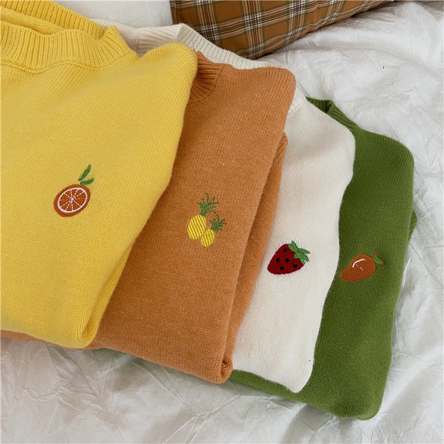 〈再販〉フルーツ入りルーズセーター N154