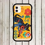 iPhoneケース 黒猫 バイオリン 音楽｜ヴァイオリン 北欧レトロ CAT097
