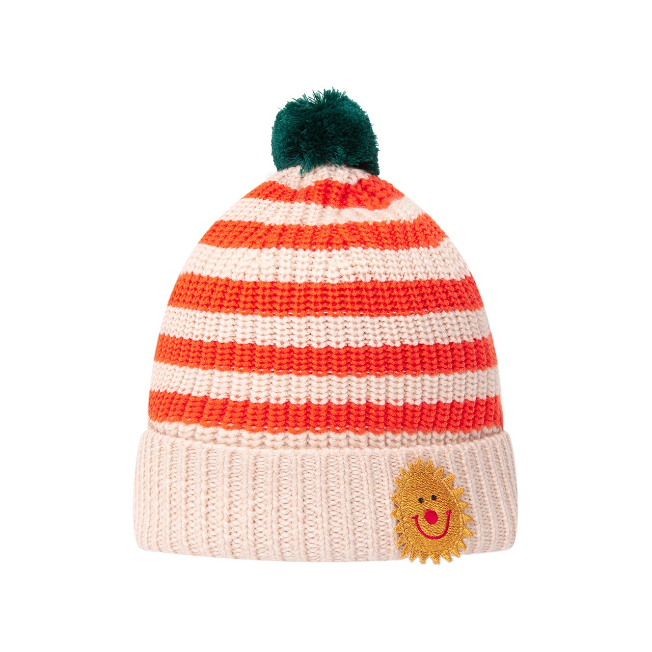 Knit Planet / Smile Beanie - ORANGE/CREAM
