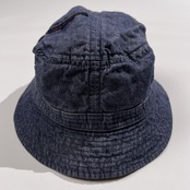 美品 麻100% PAPAS パパス リネン バケットハット 帽子 /インディゴ/日本製
