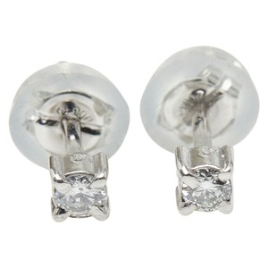 Pt900 プラチナ ダイヤ0.10ct ピアス レディース 【中古】