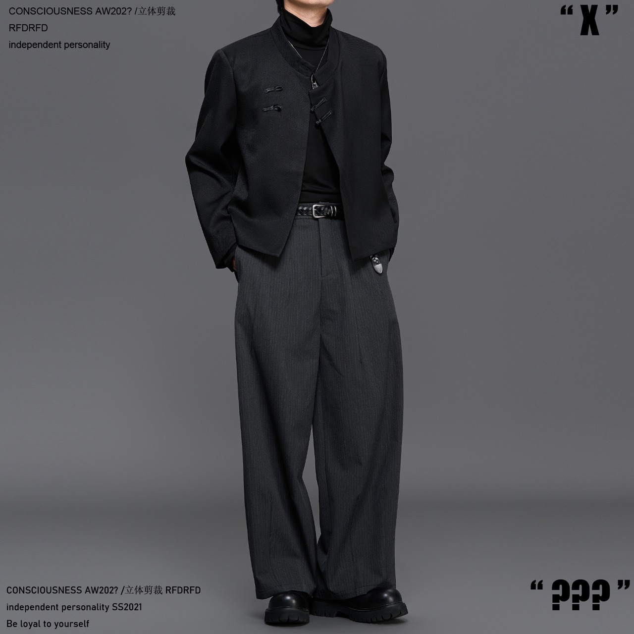 RFDRFD 26AW ダークストライプワイドパンツ