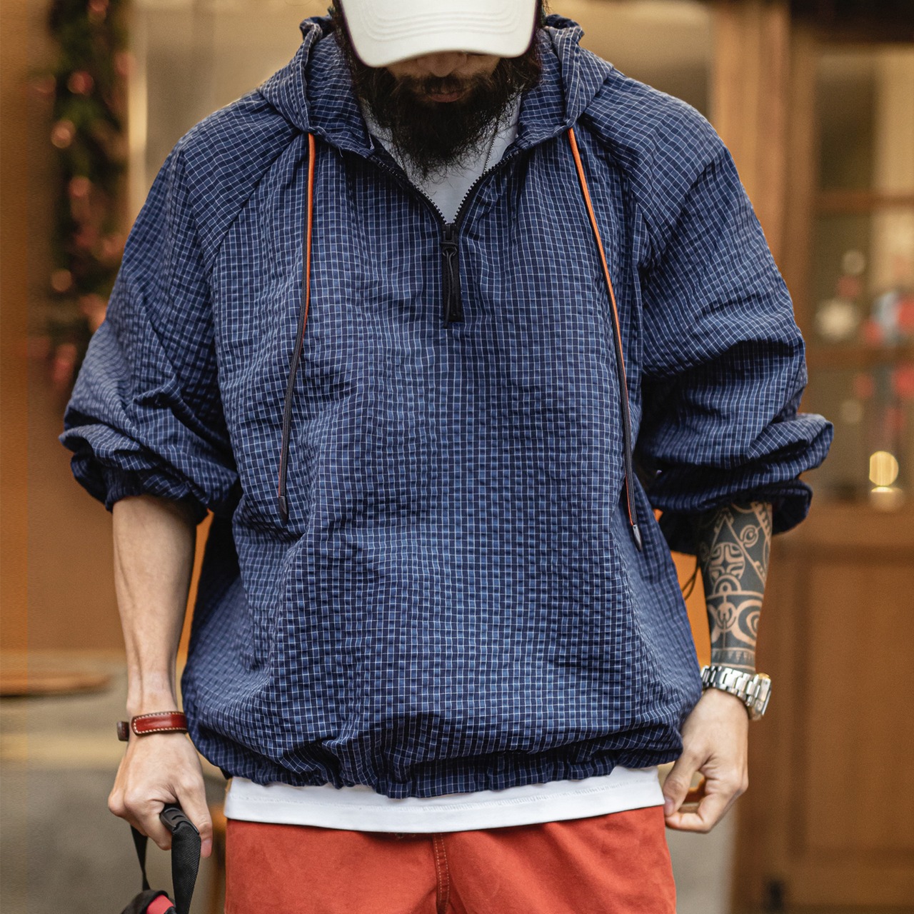 Half Zip Lightweight  Hoodie / ハーフ ジップ ライトウエイト フーディー パーカー