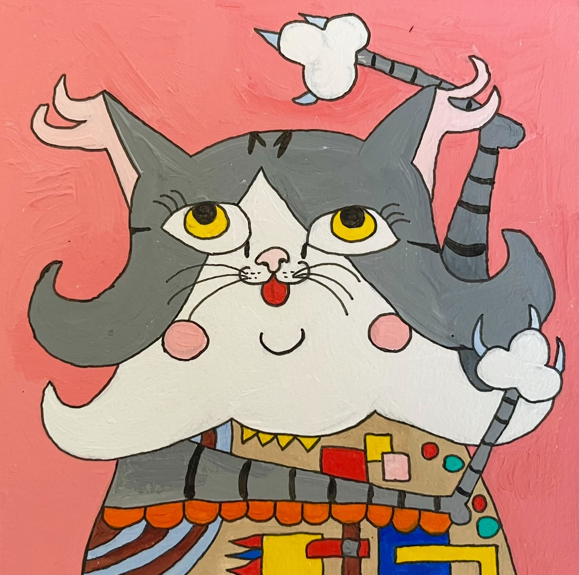 絵画】# 250『選ばれし猫』『原画』 | NECOZE（猫背）