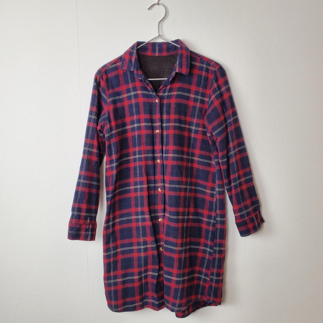 【USED】ネルシャツワンピース　美品　可愛い