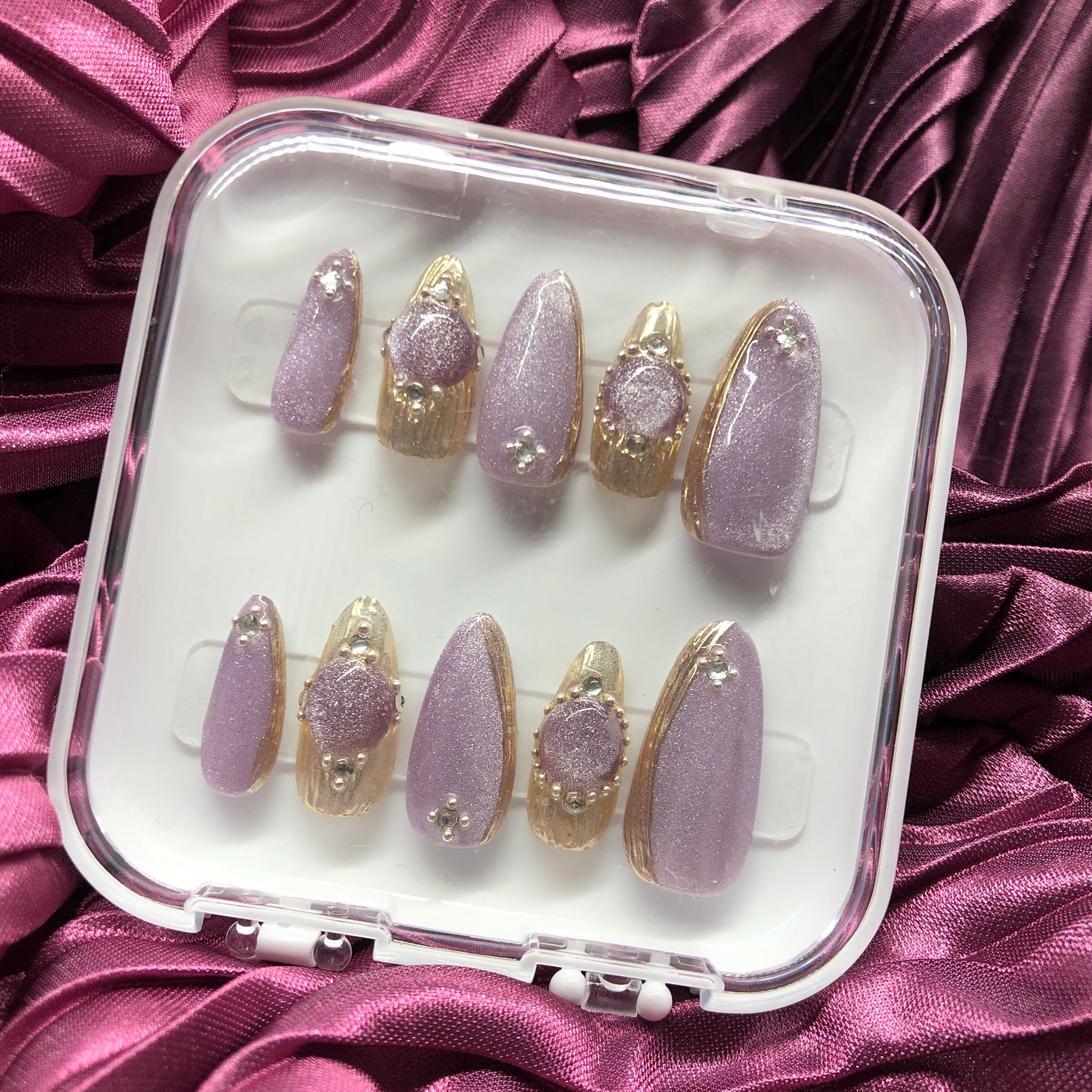 オーダーネイルチップ 地雷系 量産型 韓国 ガーリー 姫 ワンホン