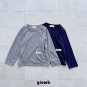 韓国子供服 / growb / ラベル Tシャツ / 秋服 *XS~JM*