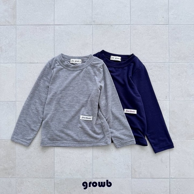 韓国子供服 / growb / ラベル Tシャツ / 秋服 *XS~JM*