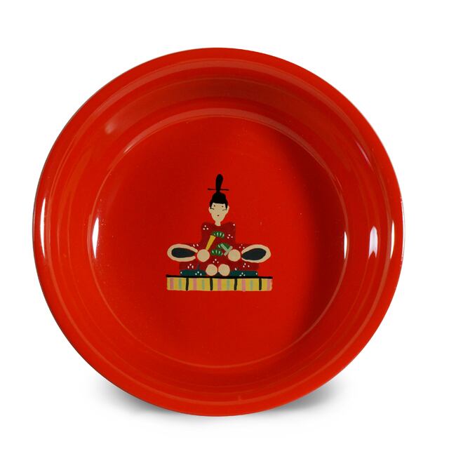 手塩皿4.0洗朱 天神様(36)