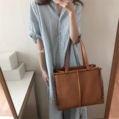 スラウチー/ウインドストライプ/シャツ/ファンシー/ルーズ/ロング/シャツワンピース/レディース カップ 付きインナー