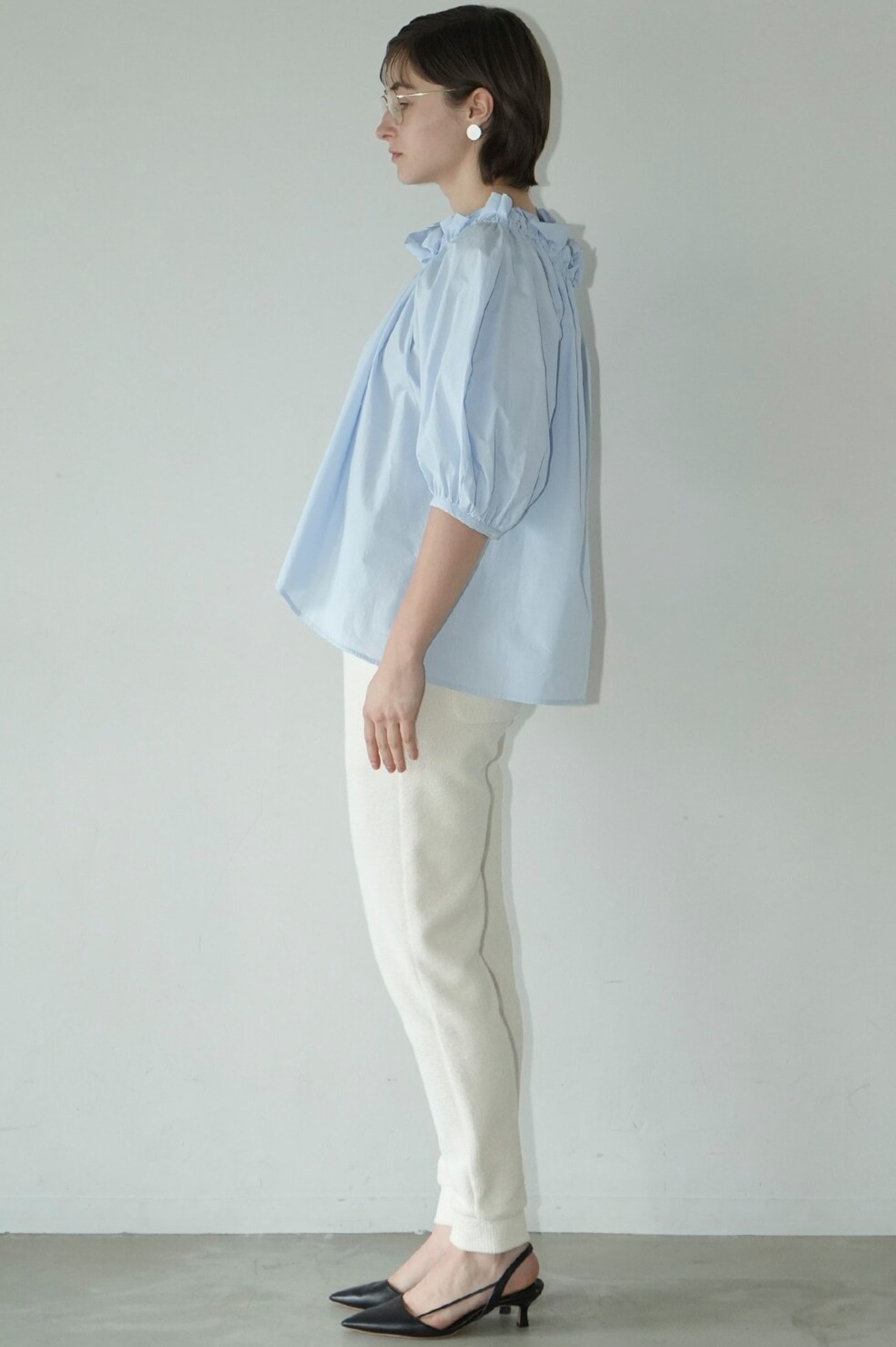 CLANE クラネ　2WAY PUFF NECK TOPS