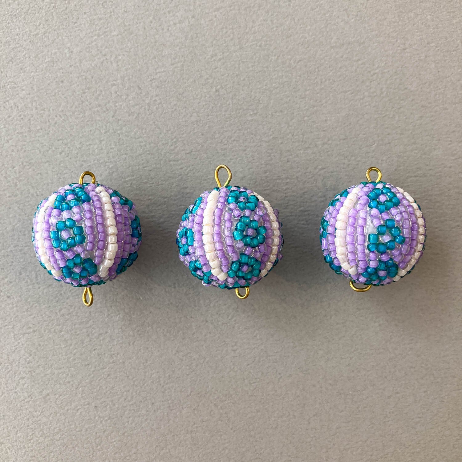 再入荷〉Duaオリジナル ビーズボール 花柄L（22mm） | Dua