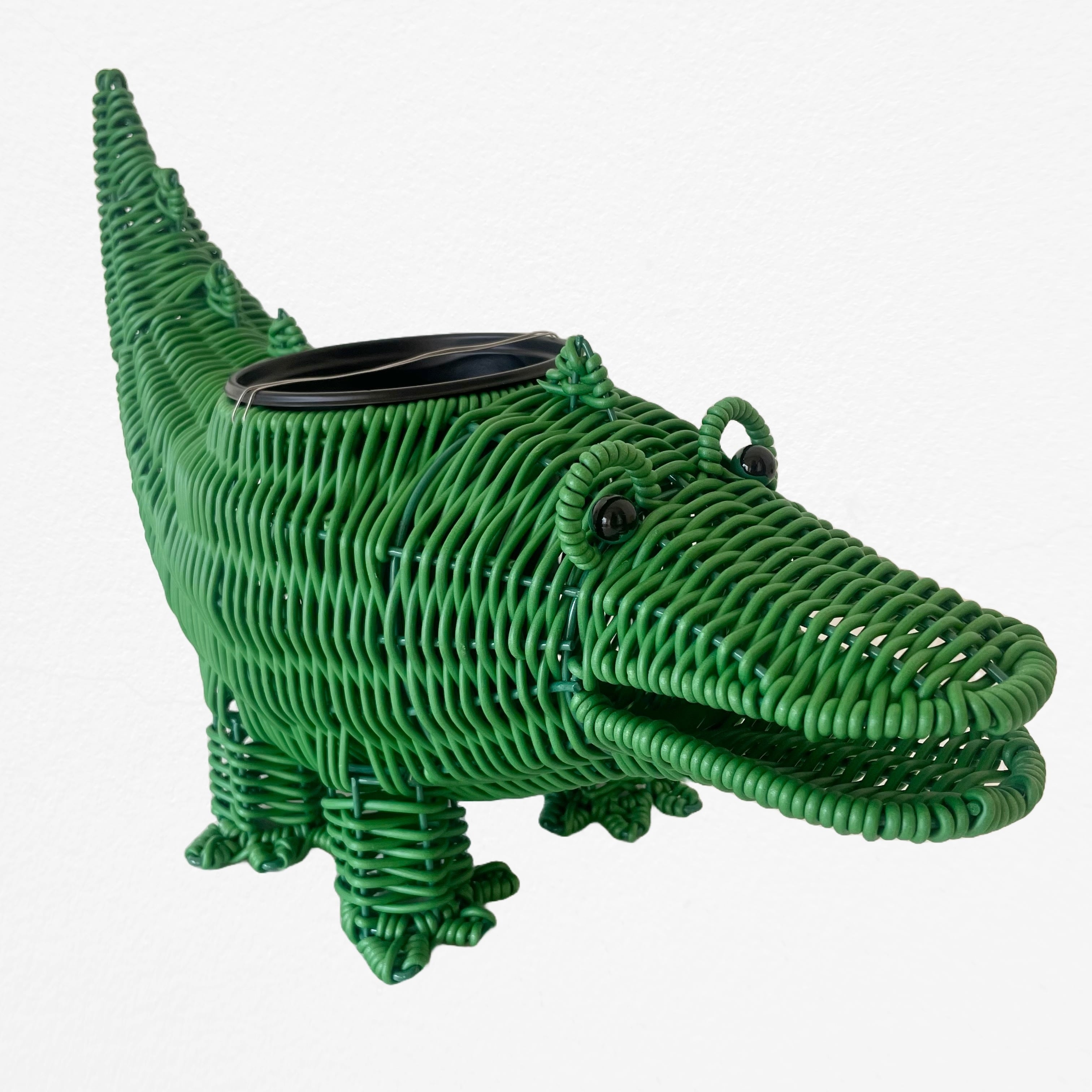 Crocodile Woven Planter w46cm×D16cm×H25cmクロコダイル ワニ