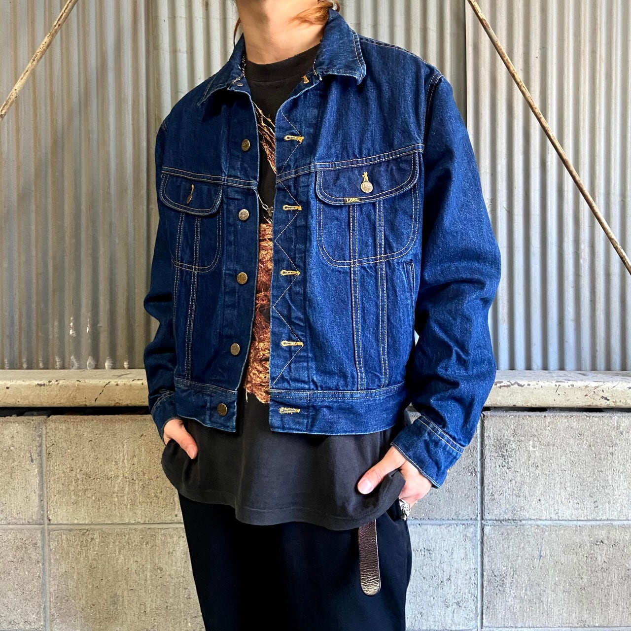80年代 Usa製 Lee リー デニムジャケット メンズl相当 古着 80s ビンテージ ヴィンテージ 濃紺 Patd デニムジャケット All15 Cave 古着屋 公式 古着通販サイト 30 Off Sale開催中