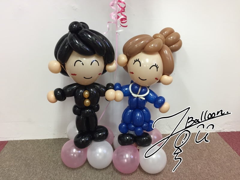 ウェディングギフトや受付装飾に】Balloon Art ウェディングドール