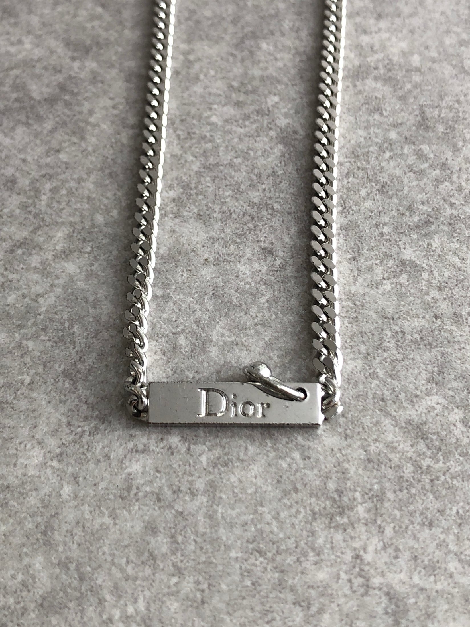 Christian Dior クリスチャン ディオール ネックレス シルバー ロゴ