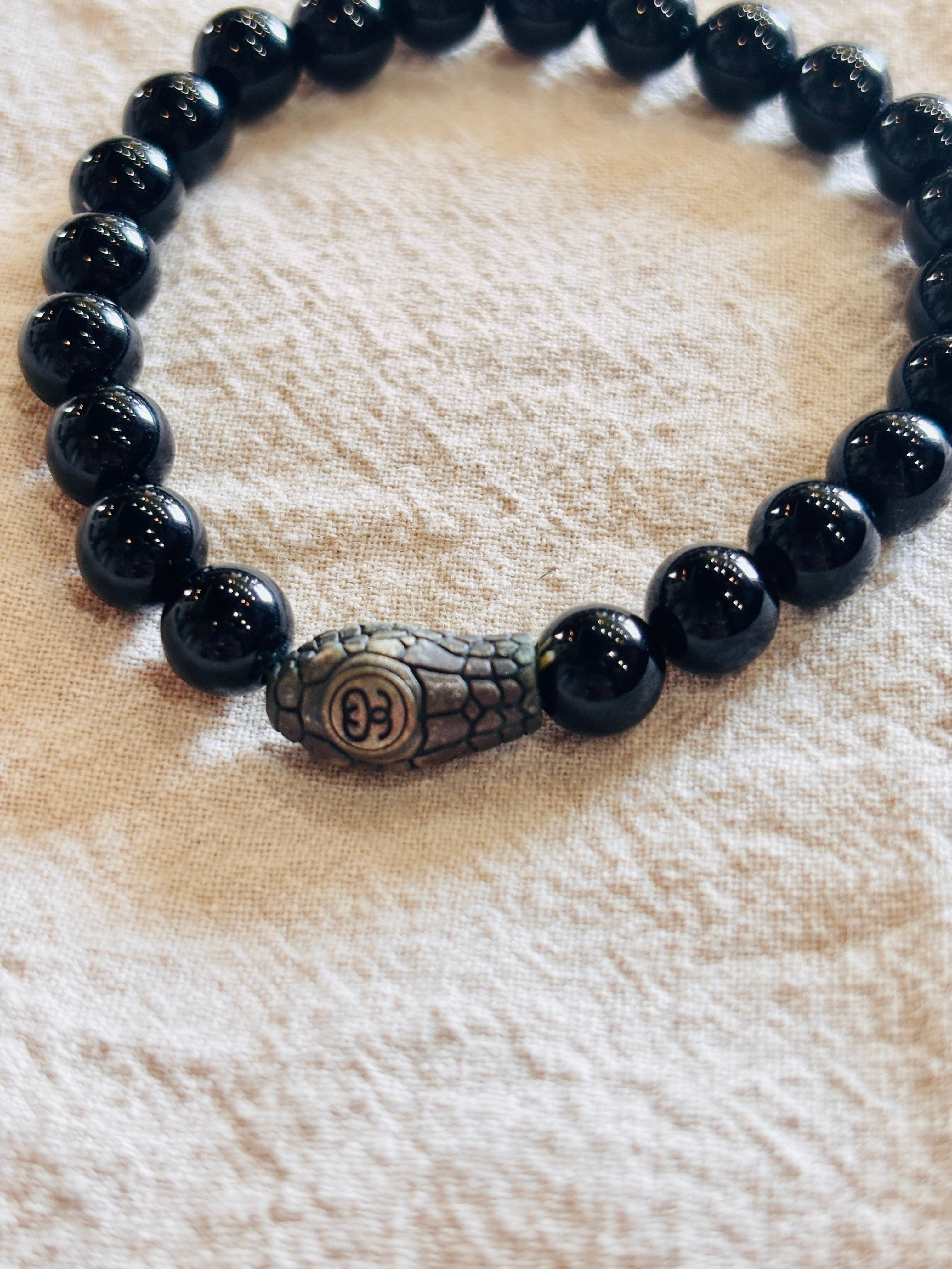 Stussy JAM  MADE スネークヘッドブレスレット　ブラック 00s STUSSY × JAM HOME MADE/Bracelet/スネイクデザイン/蛇/数珠