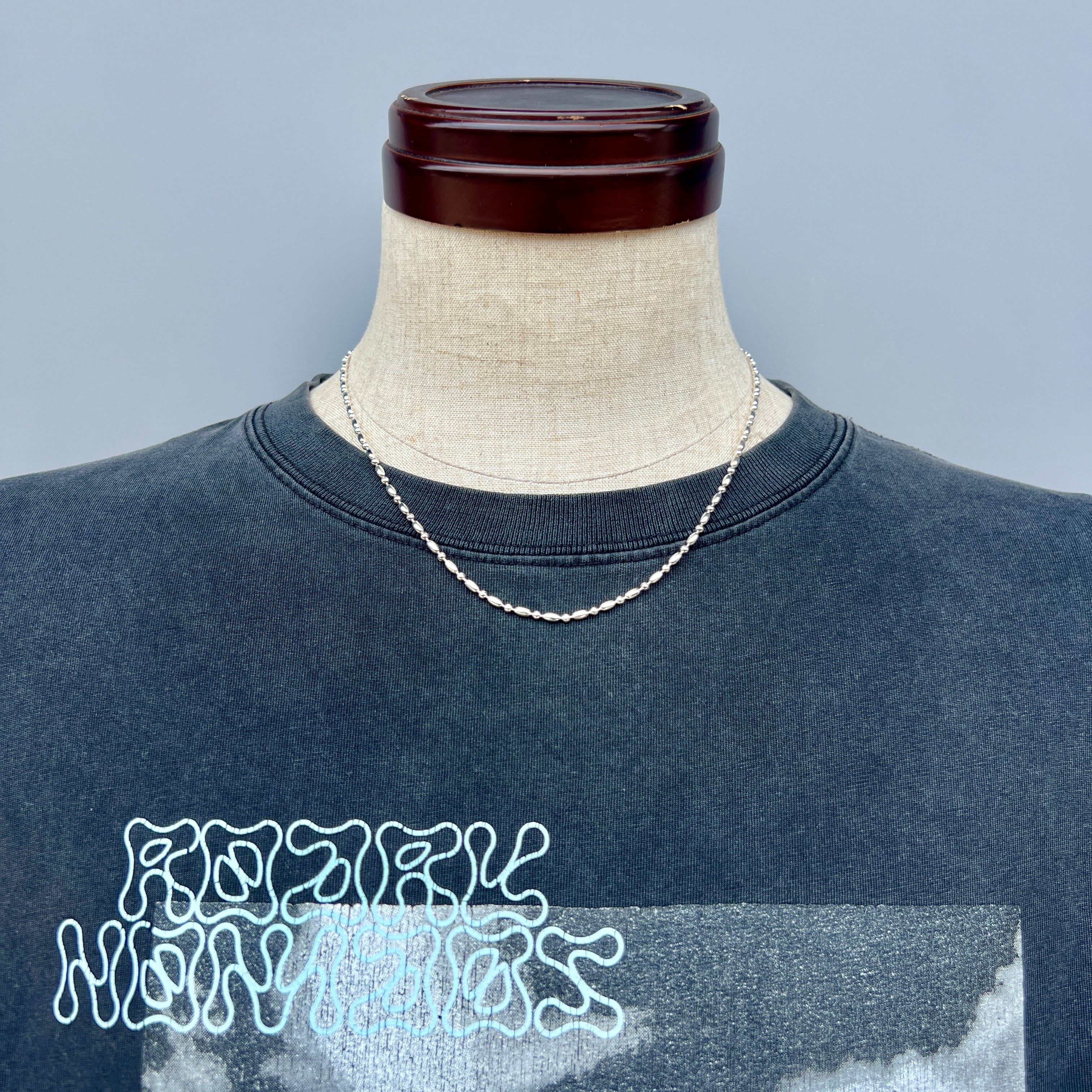 OVER THE DAY TOKYO | 50cm | 925 SILVER PLATED BALL CHAIN NECKLACE