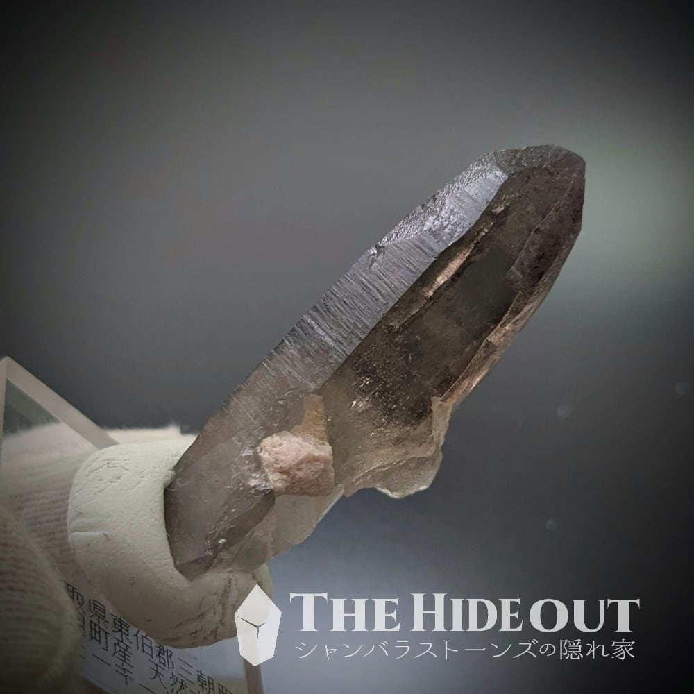 日本国産鉱物標本068 鳥取県三朝町煙水晶（スモーキークォーツ） スッ