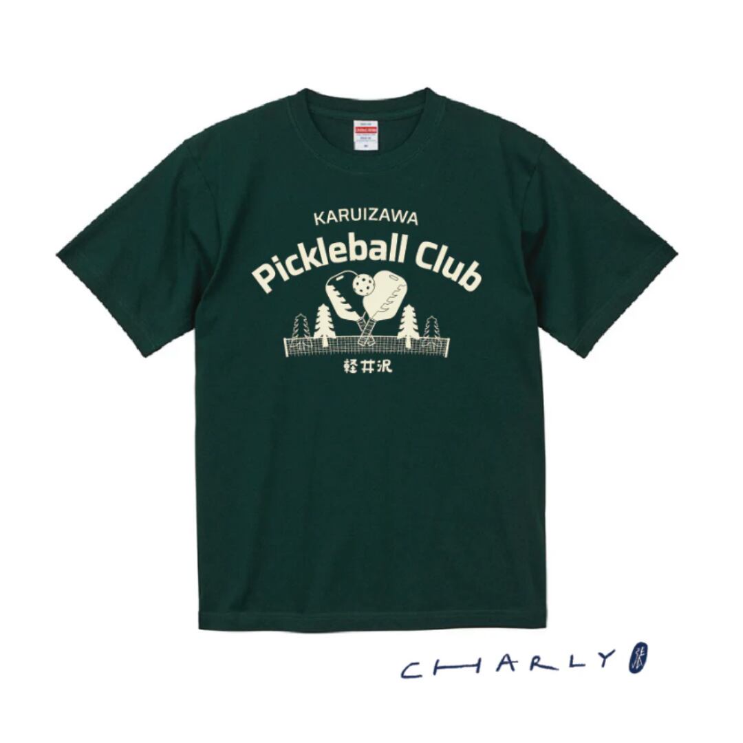 EVERYDAY SOCIAL® 軽井沢ピックルボールクラブ Green 大人用クラシックプレミアム Tシャツ