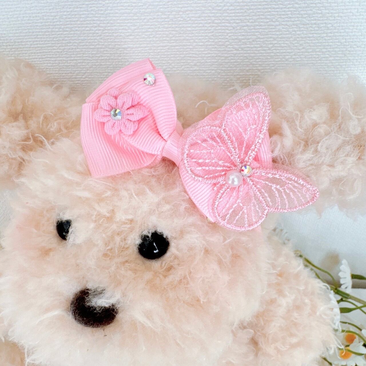 ちょうちょリボンヘアバンド(後ろ支え付き)