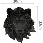 ライオン 頭 彫刻 ウォールアート 動物 頭 樹脂装飾 壁掛けアート 彫刻