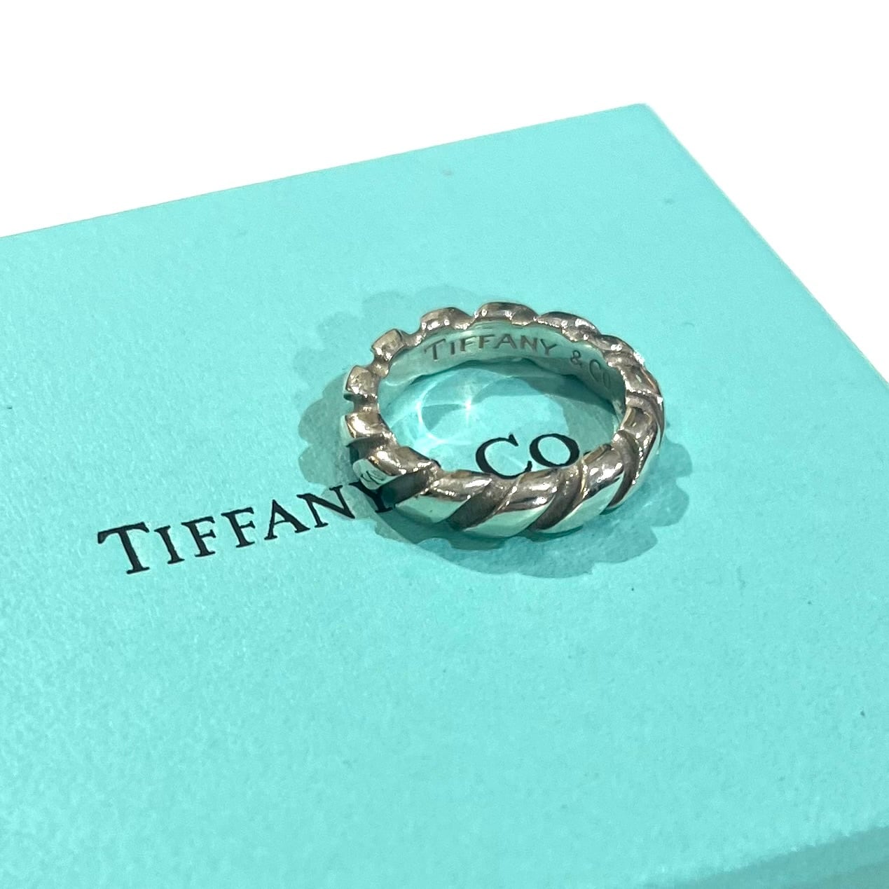 TIFFANY&CO】2212 立体ツイスト ロープ ねじりリング 12号
