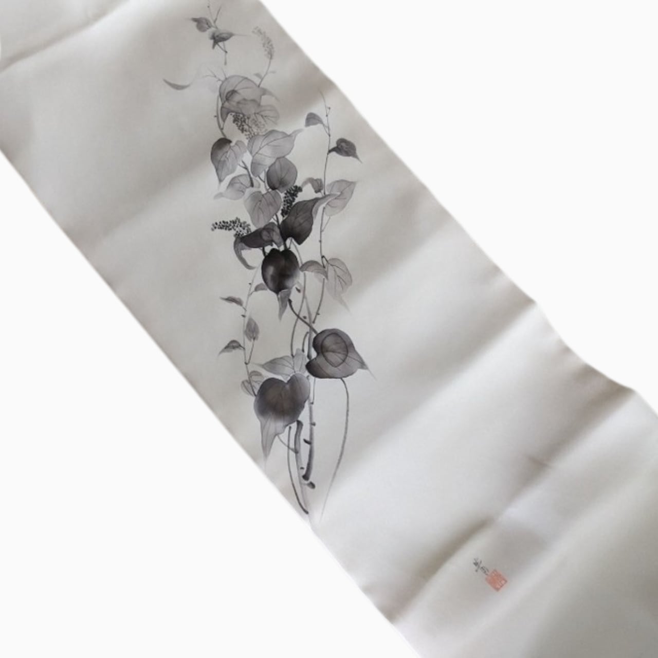 新品即納 [美品] 塩瀬 名古屋帯 正絹 お太鼓柄 鉄線 白猫色 白 洒落帯