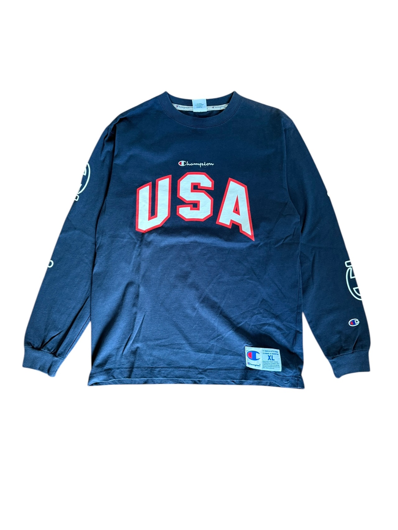 Champion USA プリント ロンT