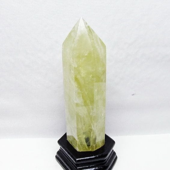 シトリン 六角柱 シトリンクォーツ ポイント 台座付属 一点物 152-4150