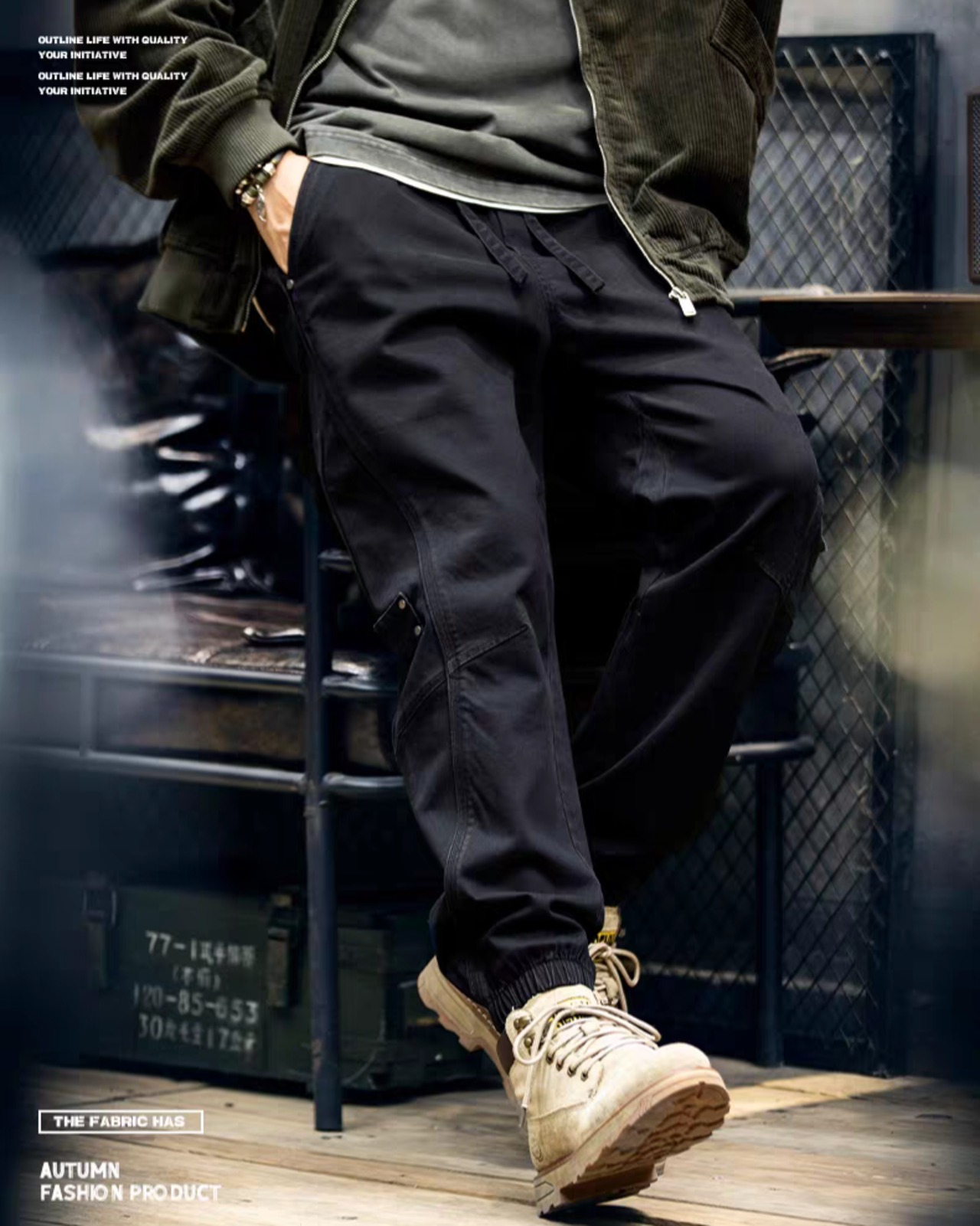 Retro Elastic Casual Pants  K0430