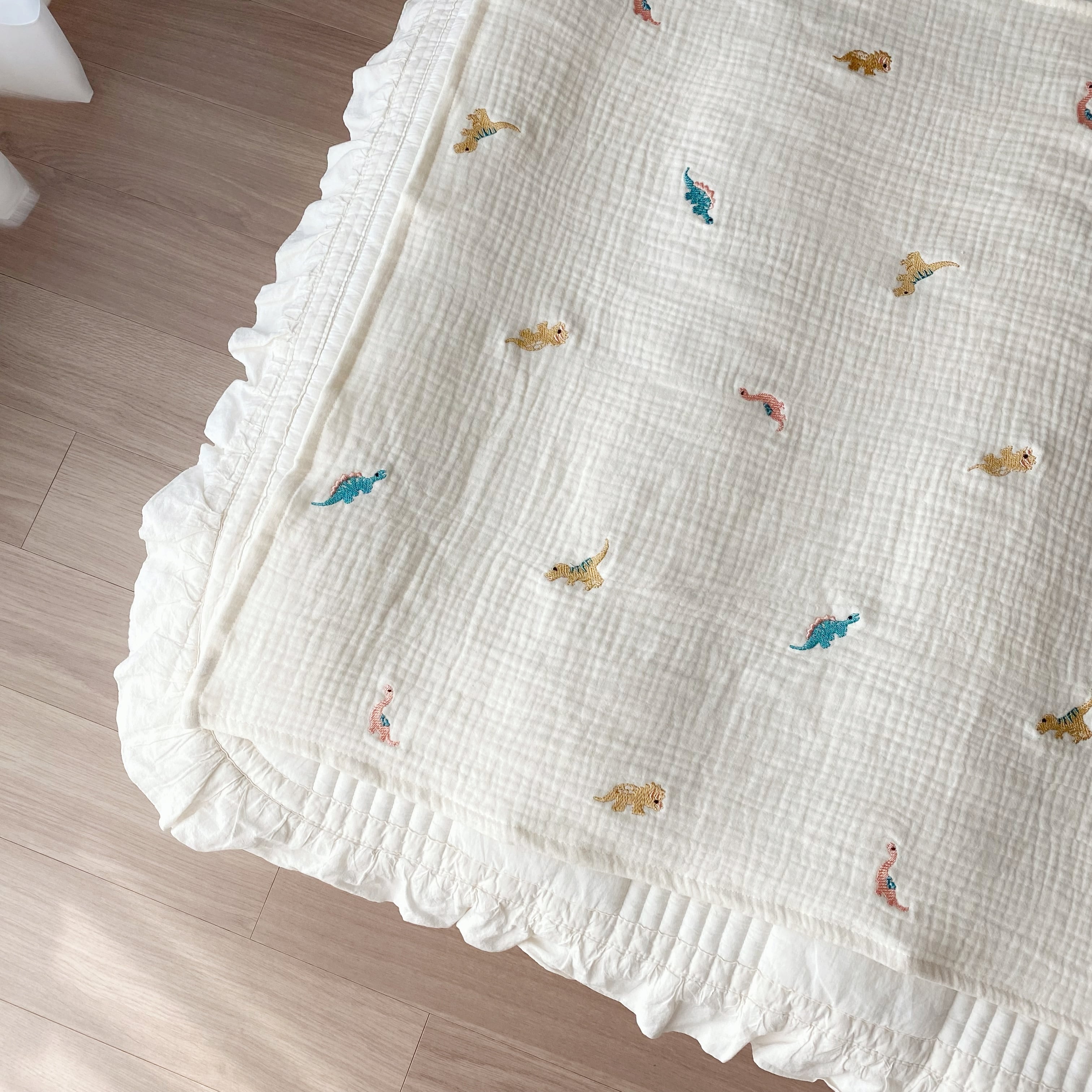 恐竜刺繍3重ガーゼブランケットSサイズ | イブル&Baby Fabric