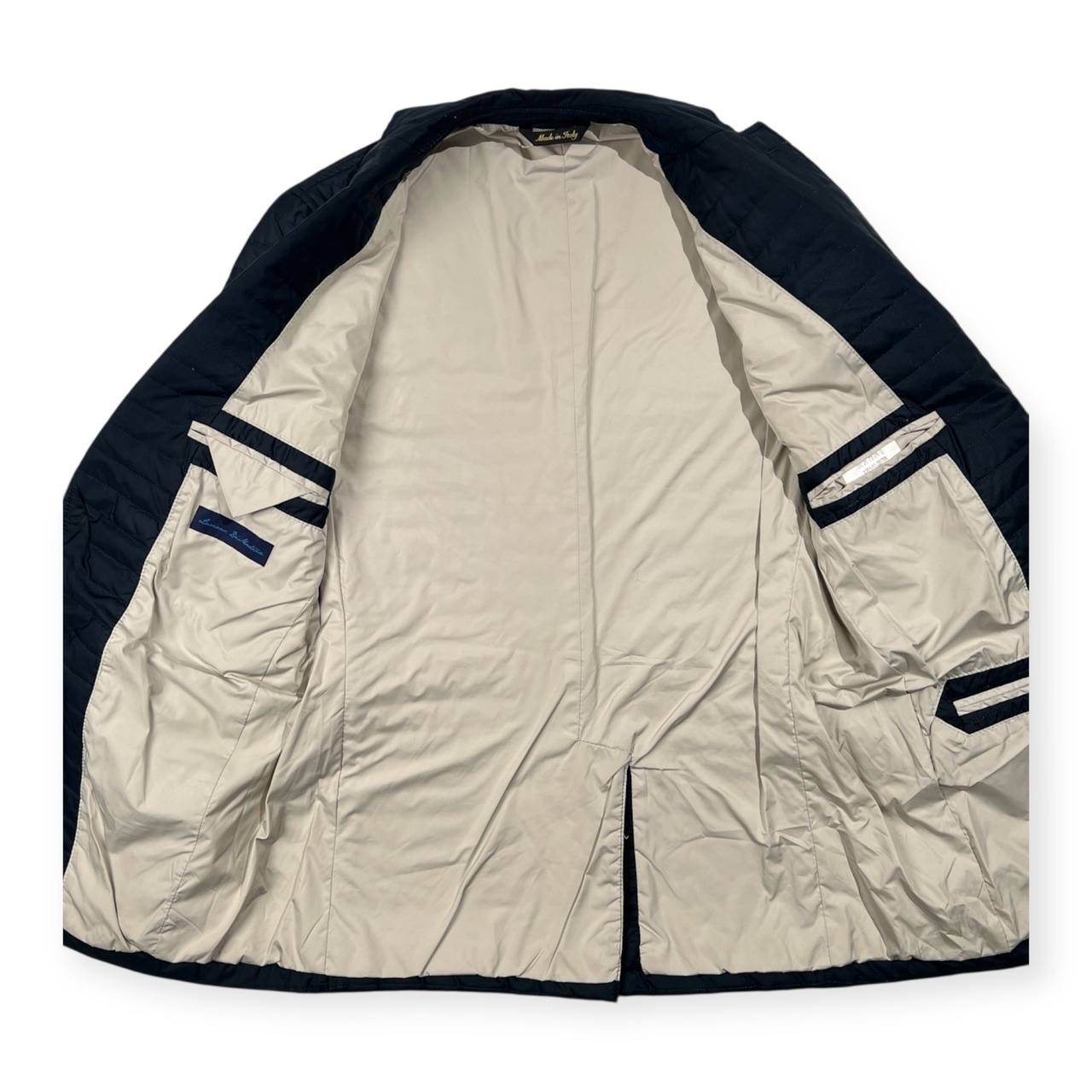 イタリア製 Luciana Di Martina ルチアーノ ディ マルティナ 中綿 テーラードジャケット サイズ 48 R /ネイビー/メンズ