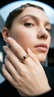 S925 MULTI STONE ETERNITY RING