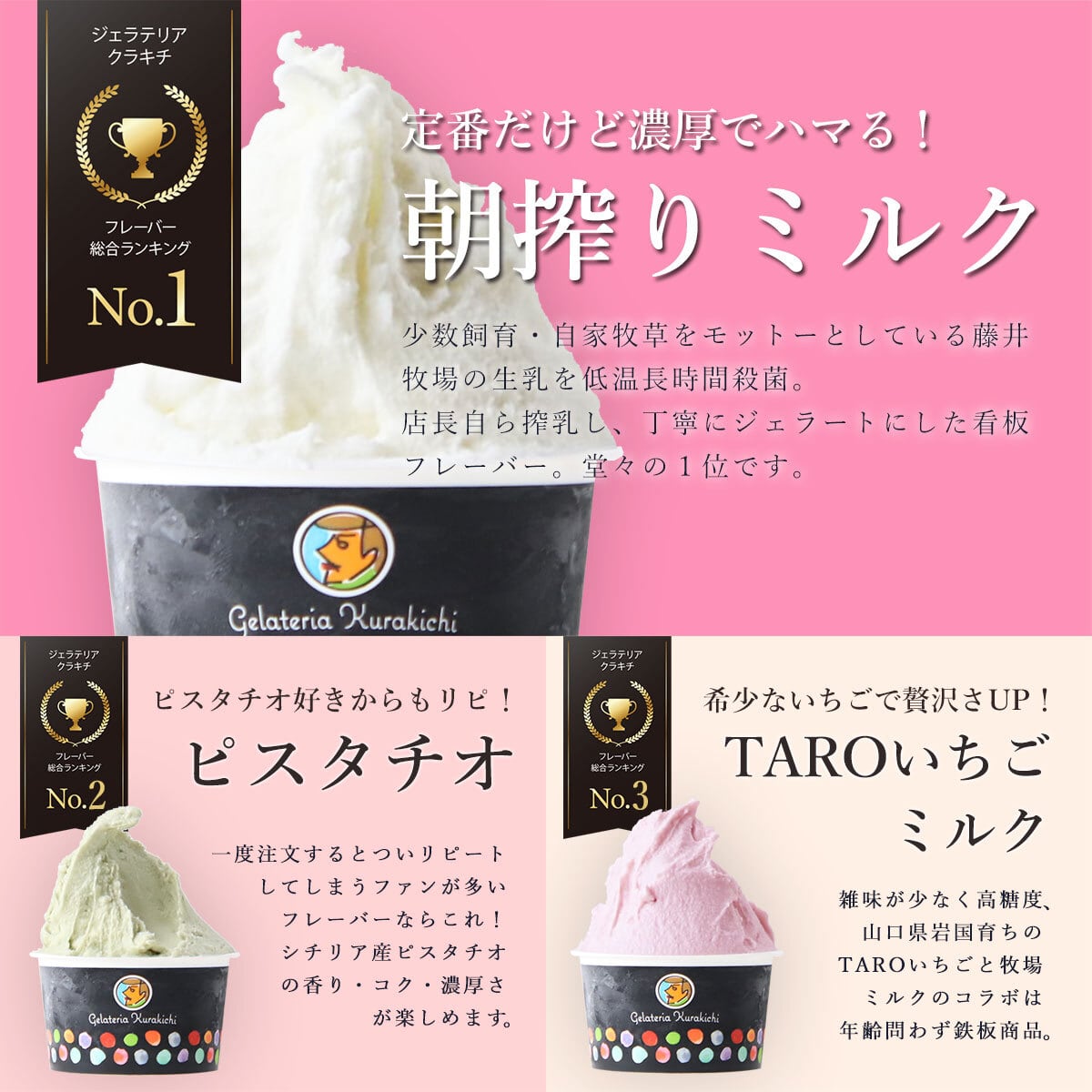 18個・送料無料】クラキチ厳選季節のジェラート詰め合わせ | 手作り