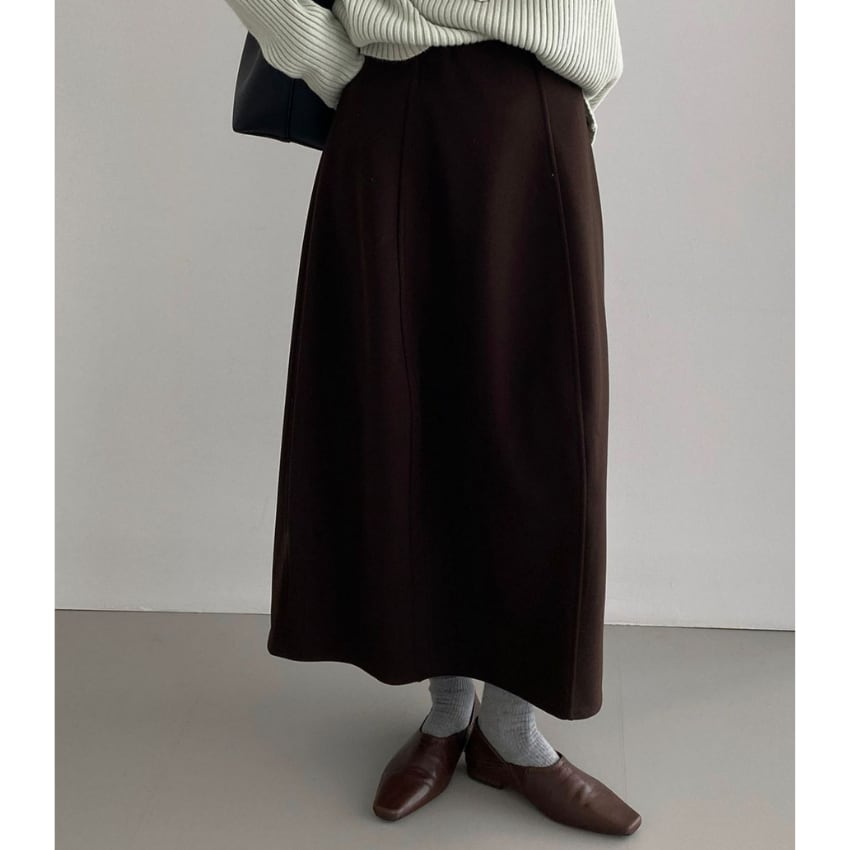 cocoon midi skirt　J00284