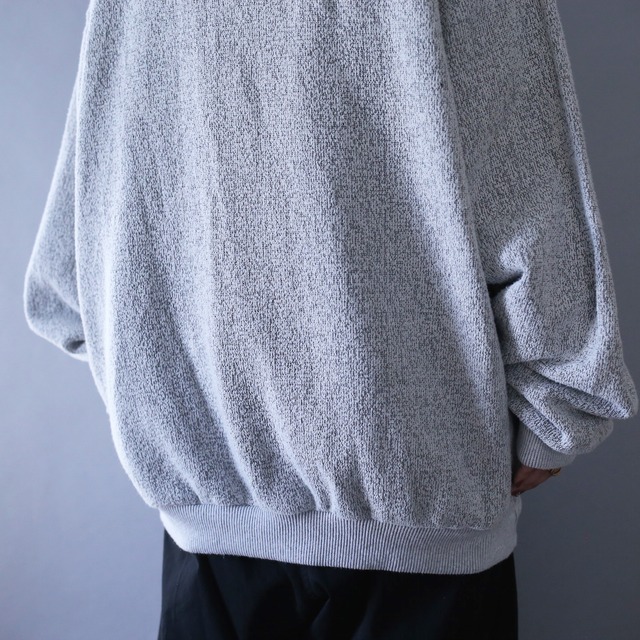 "刺繍"one point design over silhouette design sweatshirt