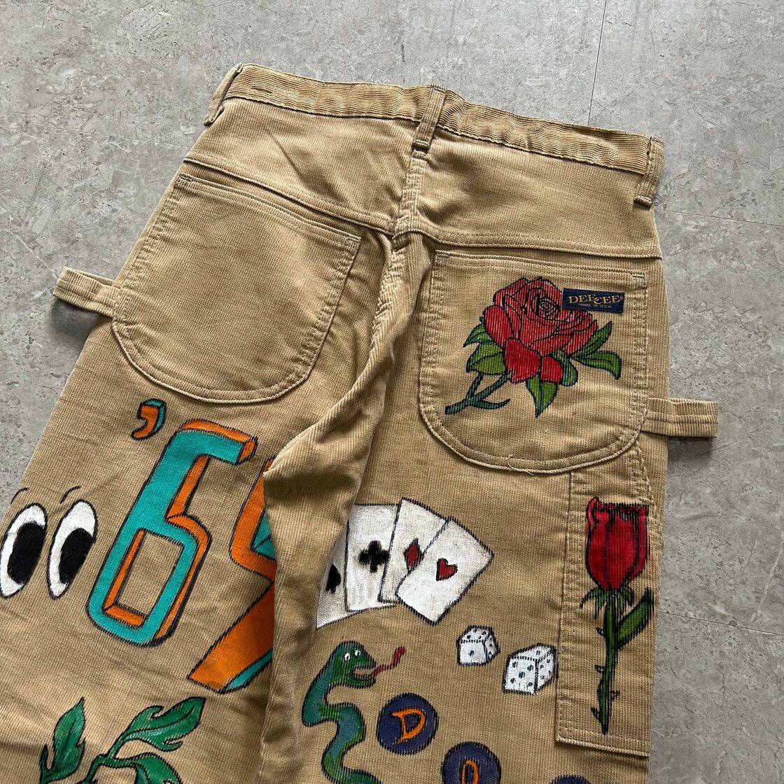 80s〜 DEE CEE hand paint corduroy painter pants【仙台店】 | PAY ID