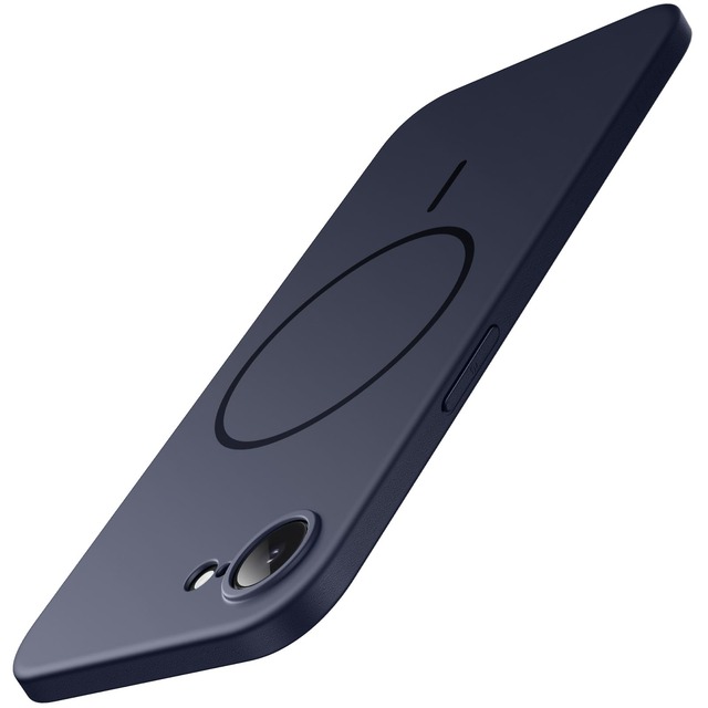 JETech iPhone 17e/16e用 マグネットスリムケース (ダークブルー)