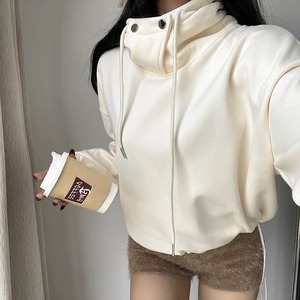 drawstring loose hoodie parka la2303