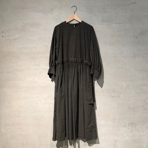 【COSMIC WONDER】Cotton silk typewriter farmer's dress/Dark sumi/18CW17284-3