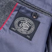 J.PRESS ジェイプレス ヘリンボーン 段返3B テーラードジャケット 90-76-165/グレー メンズ